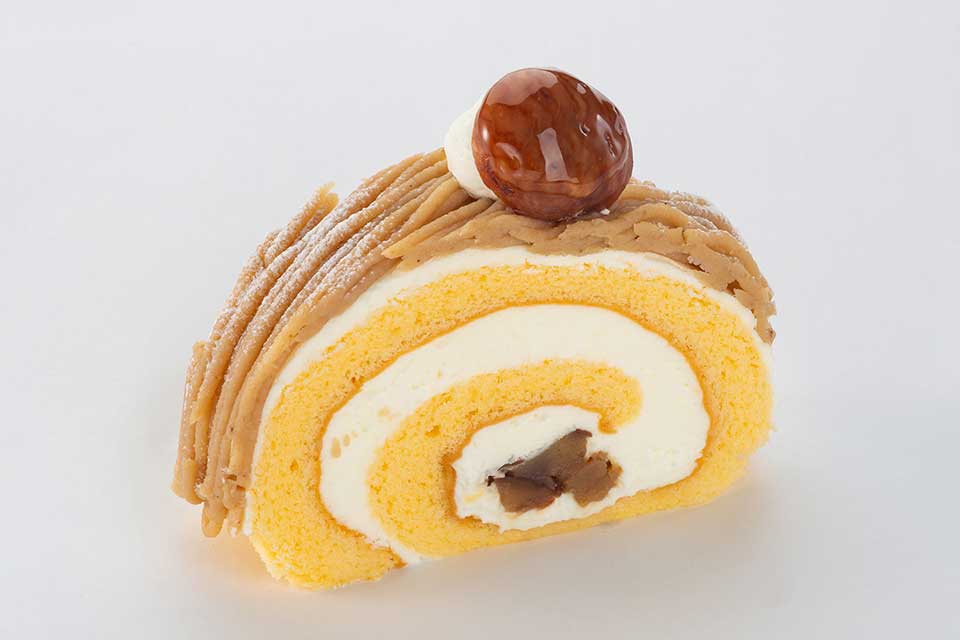ケーキ:米粉の栗ロール