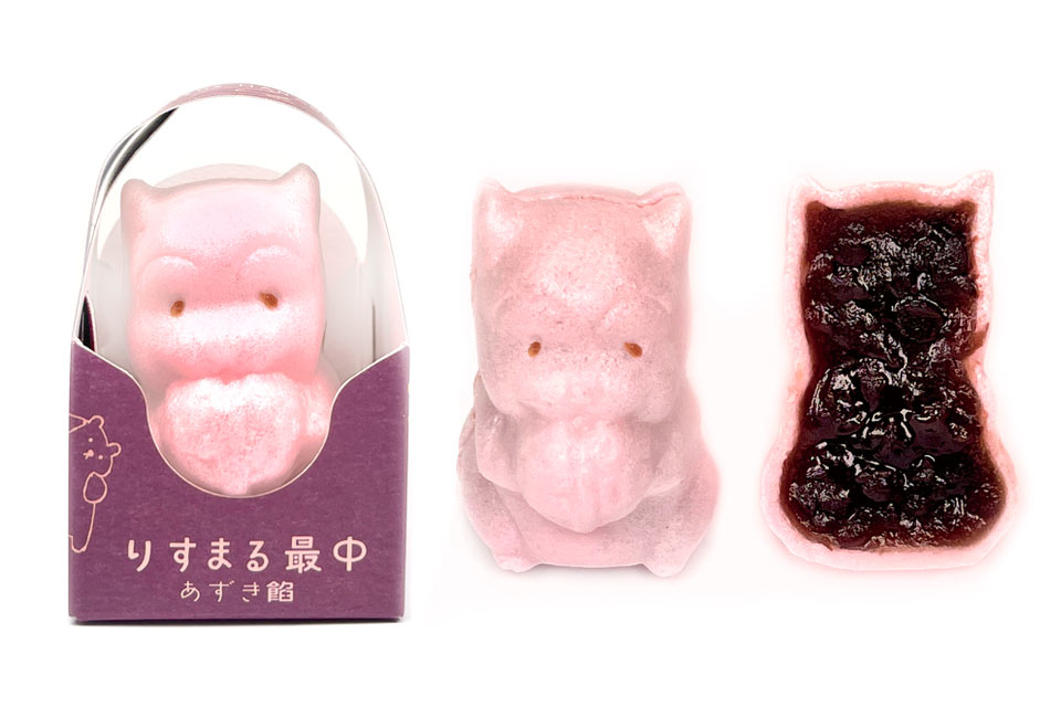 季節のお菓子：りすまる最中 あずき餡